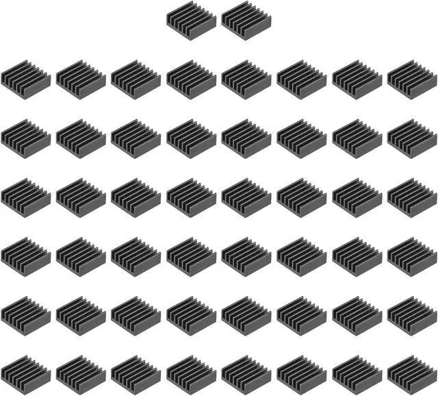 Main image of 14x14x6mm Aluminum Heatsink Electronics Cooler for MOS IC Chip Black 50 Pcs