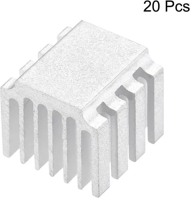 Alt view image 3 of 4 - 14x14.5x13mm Aluminum Heatsink Electronic Radiator for MOS IC Chip Silver 20 Pcs