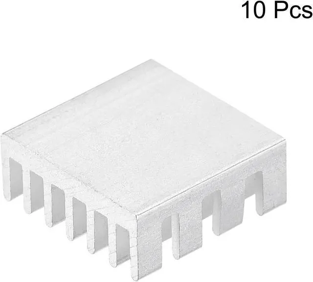 Alt view image 3 of 4 - 14x14x6mm Aluminum Heatsink Radiator for MOS IC Chip Silver Tone 10 Pcs