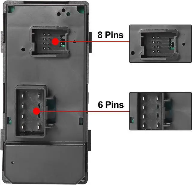 Alt view image 5 of 7 - Power Master Window Switch Driver Side for Chevrolet Silverado Traverse HHR for GMC Sierra 1500 2500HD 3500HD 25789692 20945129