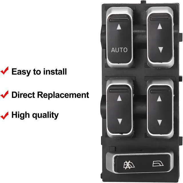 Alt view image 3 of 7 - Power Master Window Switch Driver Side 5W1Z14529BA for Lincoln Town Car 2003-2008