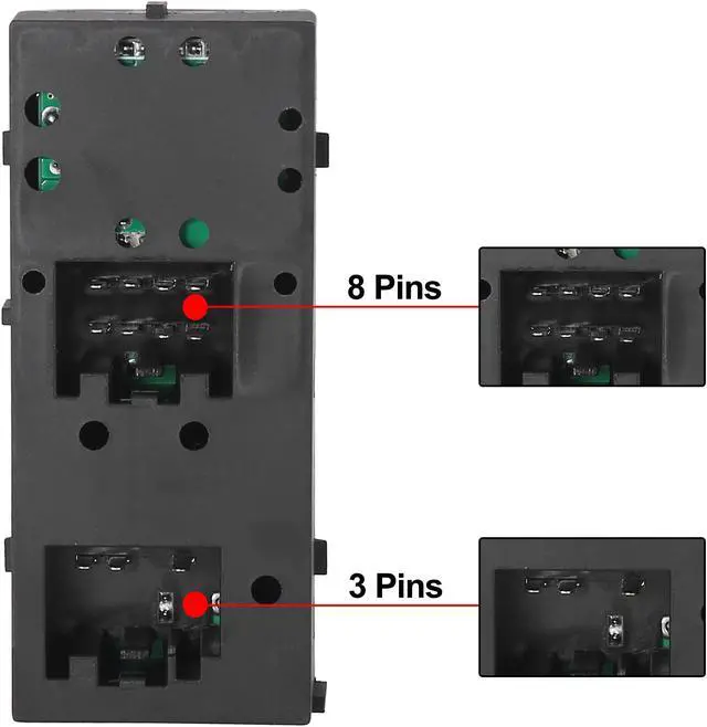 Alt view image 5 of 7 - Power Master Window Switch Driver Side 5W1Z14529BA for Lincoln Town Car 2003-2008