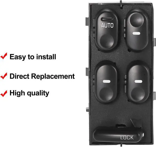 Alt view image 3 of 7 - Power Window Master Switch Driver Side 10433029 for Buick Regal 1997-2004 for Buick Century 1997-2005