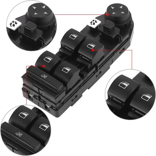 Alt view image 4 of 7 - Car Power Window Master Switch Driver Side 61313414354 for BMW X3 2004-2010