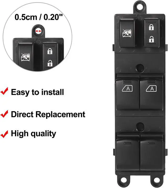 Alt view image 3 of 7 - Car Power Window Master Switch Driver Side 25401-ZL10A for Nissan Pathfinder 2007-2012