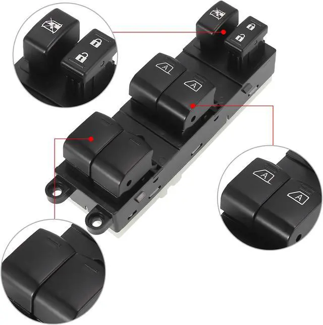 Alt view image 4 of 7 - Car Power Window Master Switch Driver Side 25401-ZL10A for Nissan Pathfinder 2007-2012