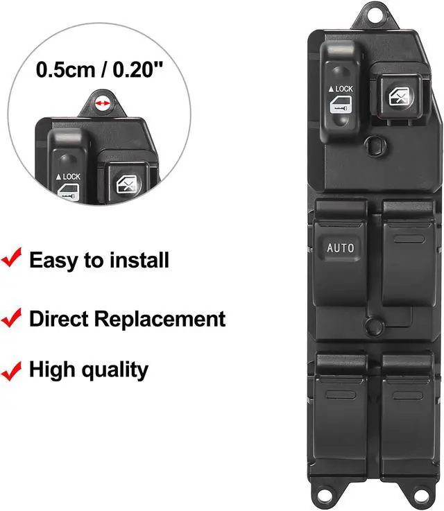 Alt view image 3 of 7 - Power Window Master Switch Driver Side 84820-60090 for Toyota Corolla Avalon Camry