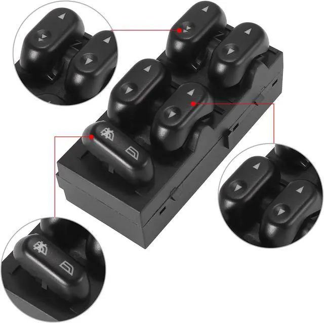 Alt view image 4 of 7 - Power Window Master Switch Driver Side 5L1Z14529AA 901339 for Ford Expedition Crown Victoria