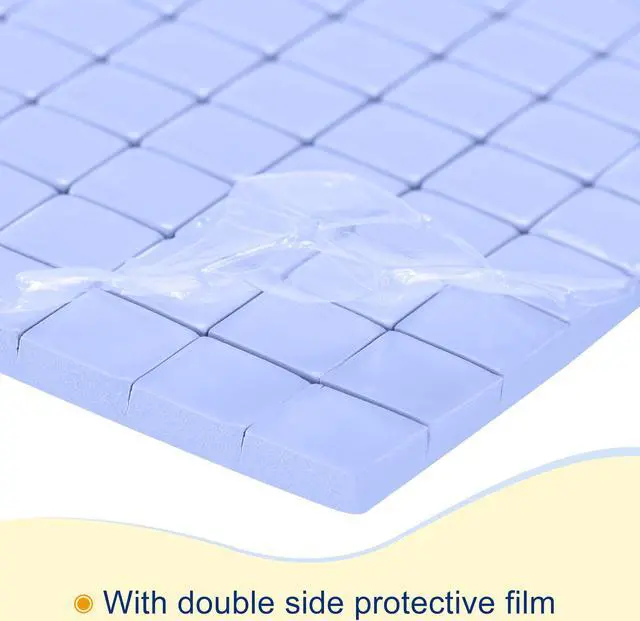 Alt view image 3 of 5 - Soft Silicone Thermal Conductive Pads 10mmx10mmx3mm Heatsink for Cooling Components Blue Pack of 100
