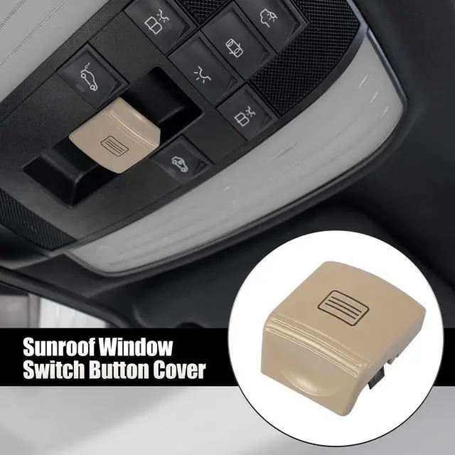 Alt view image 2 of 7 - Car Sunroof Window Switch Button Cover Sunroof Switch Cover Beige for Mercedes-Benz C-Class W204 E-Class W212 C207 CLS-Class W218 C218