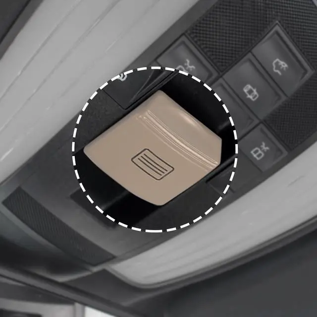 Alt view image 3 of 7 - Car Sunroof Window Switch Button Cover Sunroof Switch Cover Beige for Mercedes-Benz C-Class W204 E-Class W212 C207 CLS-Class W218 C218