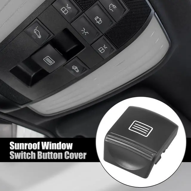 Alt view image 2 of 7 - Car Sunroof Window Switch Button Cover Sunroof Switch Cover Black for Mercedes-Benz C-Class W204 E-Class W212 C207 CLS-Class W218 C218