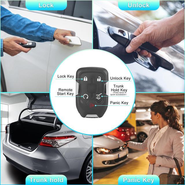 Alt view image 3 of 7 - Replacement Keyless Entry Remote Car Key Fob HYQ1AA 315MHz  for GMC Terrain 2018-2020 13584502 5 Key Button