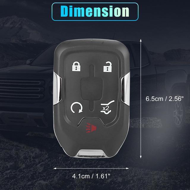 Alt view image 6 of 7 - Replacement Keyless Entry Remote Car Key Fob HYQ1AA 315MHz  for GMC Terrain 2018-2020 13584502 5 Key Button