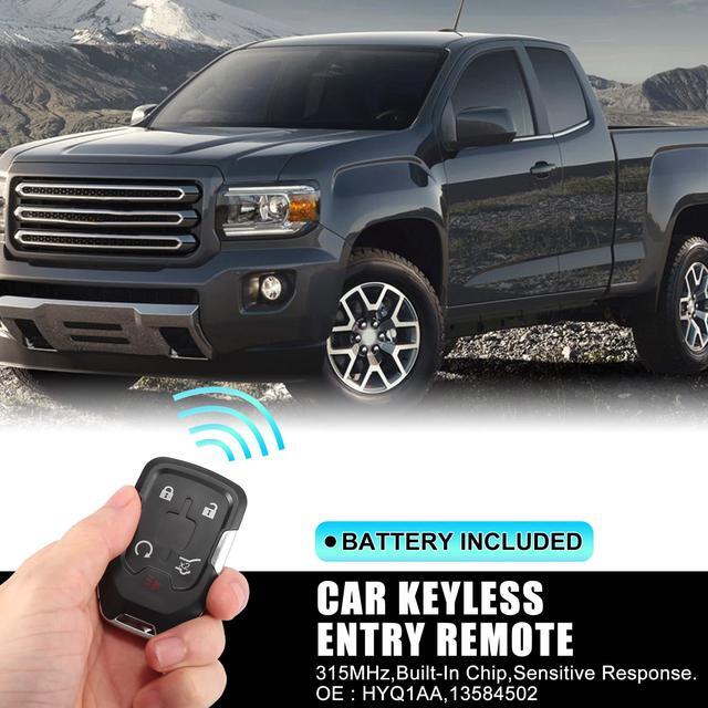 Alt view image 2 of 7 - Replacement Keyless Entry Remote Car Key Fob HYQ1AA 315MHz  for GMC Terrain 2018-2020 13584502 5 Key Button