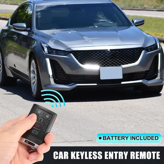 KEYECU Replacement Keyless Entry Remote Key Control Fob 5 Button For Cadillac Es
