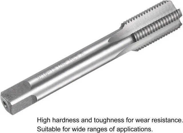 Alt view image 4 of 5 - Thread Milling Threading Tap 9/16"-18 UNF, Left Hand Machine HSS (High Speed Steel) 6542 Uncoated 4 Straight Flutes 2B Tolerance Grade