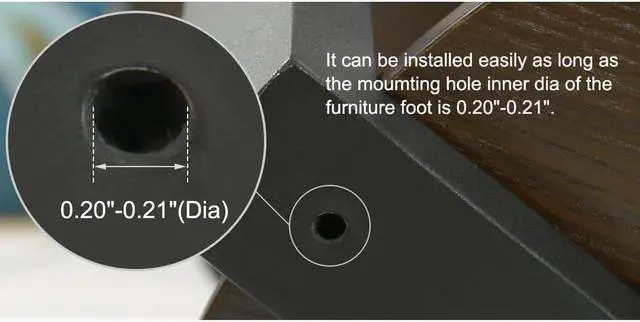 Alt view image 3 of 7 - M6 x 20 x 25mm Furniture Glide Leveling Feet Floor Protector for Table Leg 12pcs