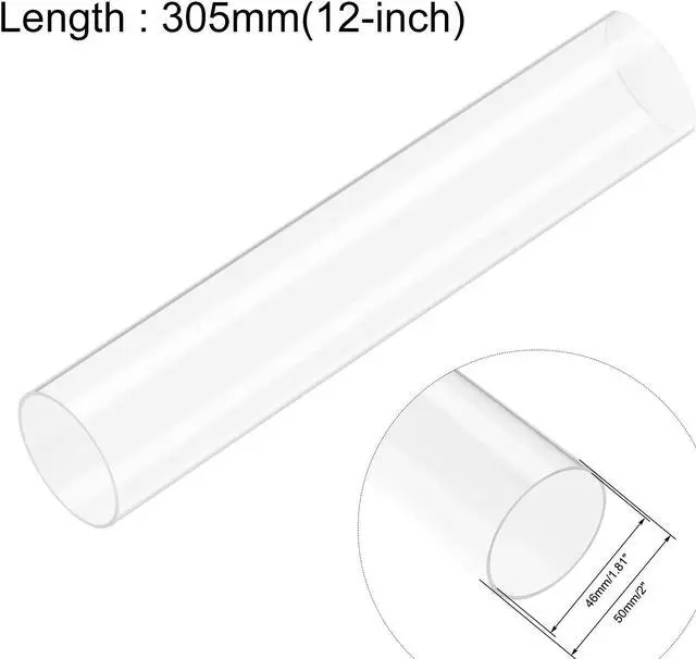 Alt view image 2 of 7 - Clear Rigid Acrylic Pipe 8mm ID x 10mm OD x 0.5m, 1mm Wall Round Tube