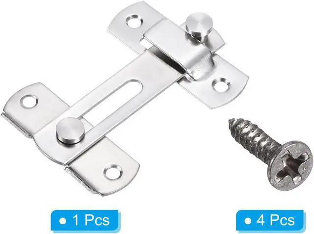 Alt view image 3 of 4 - 3.9" x 2.8" Door Latch, Large Flip Gate Latch Stainless Steel for Door and Window, Silver