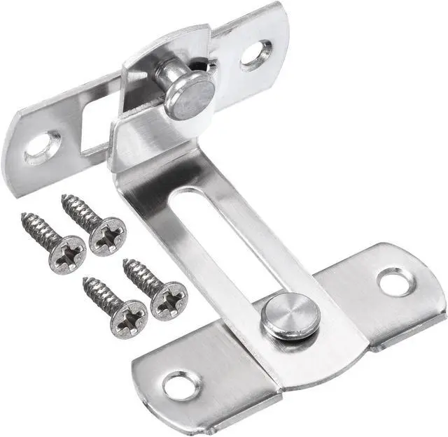 Main image of 2.5" x 2.8" Door Latch, Right Angle Large Flip Gate Latch Stainless Steel for Door and Window, Silver