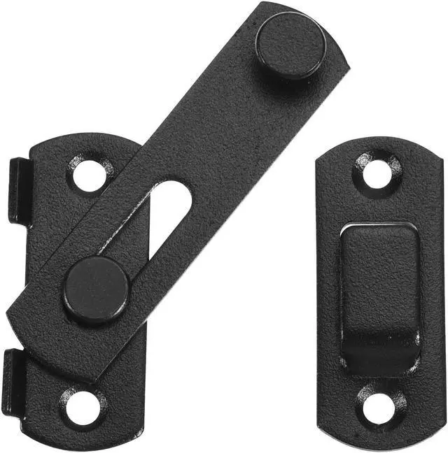 Alt view image 4 of 7 - 3.9" x 2.8" Door Latch, Large Flip Gate Latch Stainless Steel for Door and Window, Black