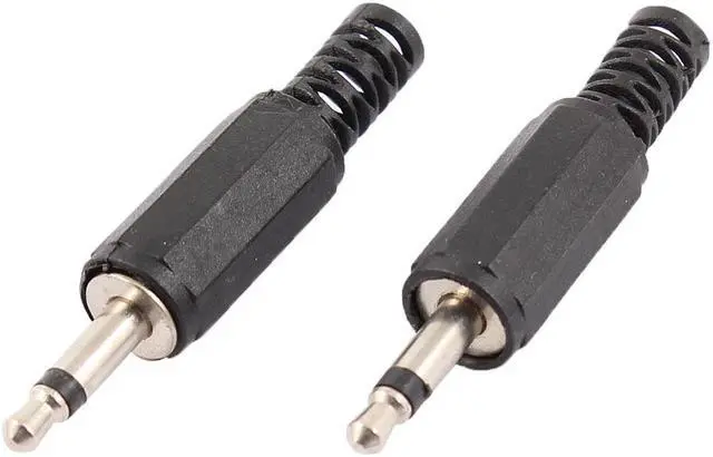 Alt view image 3 of 3 - 10Pcs Single Channel 3.5mm Mono Male Jack Audio Coaxial Cable Connector
