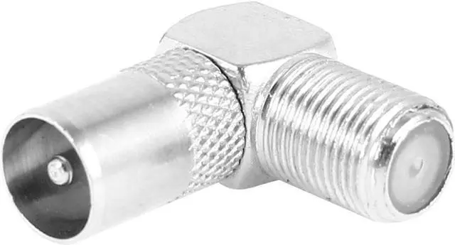 Alt view image 2 of 2 - Unique Bargains Silver Tone F Female to PAL TV Male Coaxial RF Adapter Connector