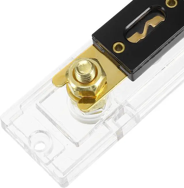 Alt view image 7 of 7 - 1 Set Car Audio 0 4 8 Gauge Inline ANL Fuse Holder Clear Transparent Fuse Block with 2pcs 80A Fuse