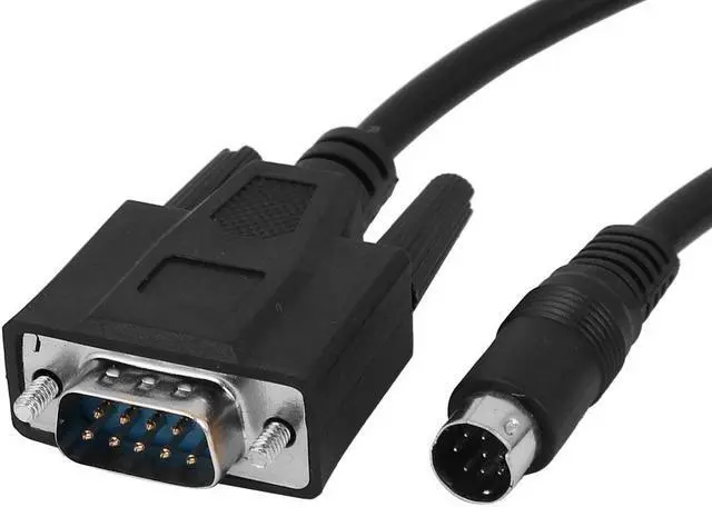 Alt view image 4 of 4 - Unique Bargains RS232 DB9 to 8P Mini Din Male  Plug PLC Programming Adapter Cable 3Meter 10Ft