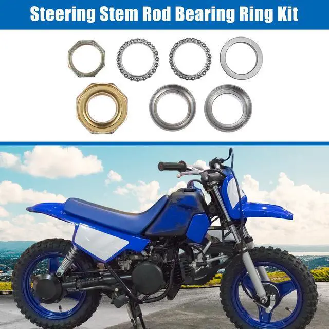 Alt view image 3 of 7 - Unique Bargains 1 Set Car Steering Stem Rod Bearing Ring Kit Replacement for Yamaha PW50 Y-Zinger 1981-2009