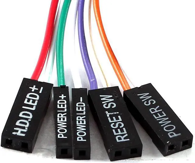 Alt view image 3 of 7 - a13112600ux0340 Computer Case Power Supply Reset HDD Button Switch