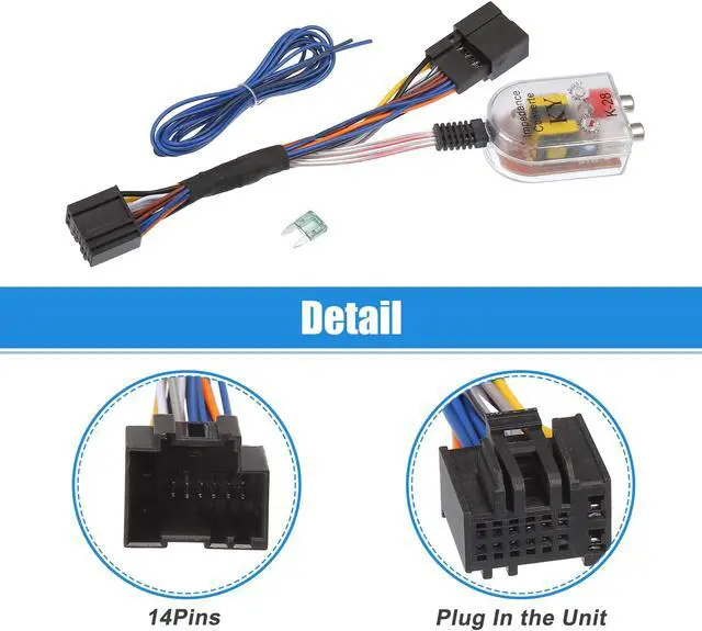 Alt view image 4 of 7 - Radio Amp Subwoofer Amplifier Plug Play Wire Wiring Harness Adapter Inline Converter 70-2105 for Chevy for GMC for Cadillac