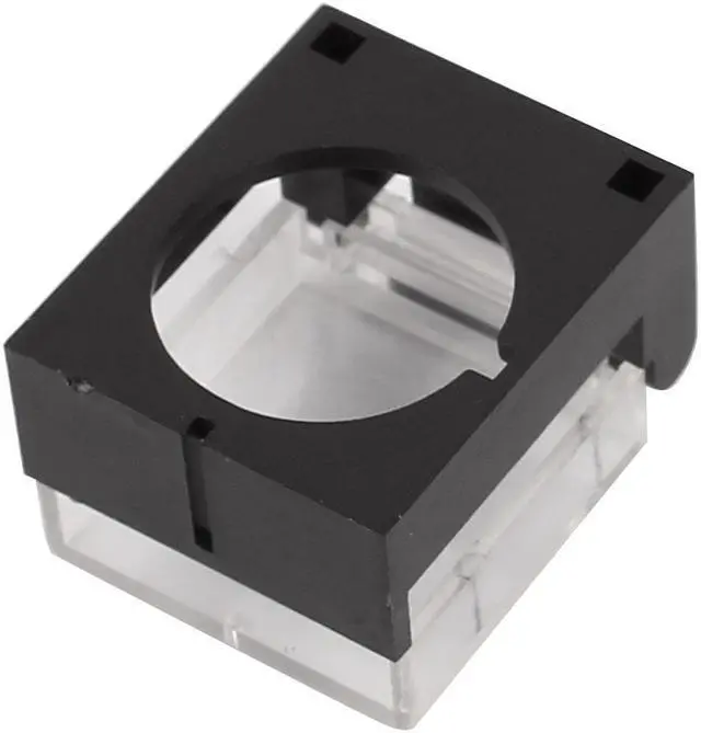 Alt view image 2 of 3 - Square Black Clear Plastic Push Button Switch Protector Guard