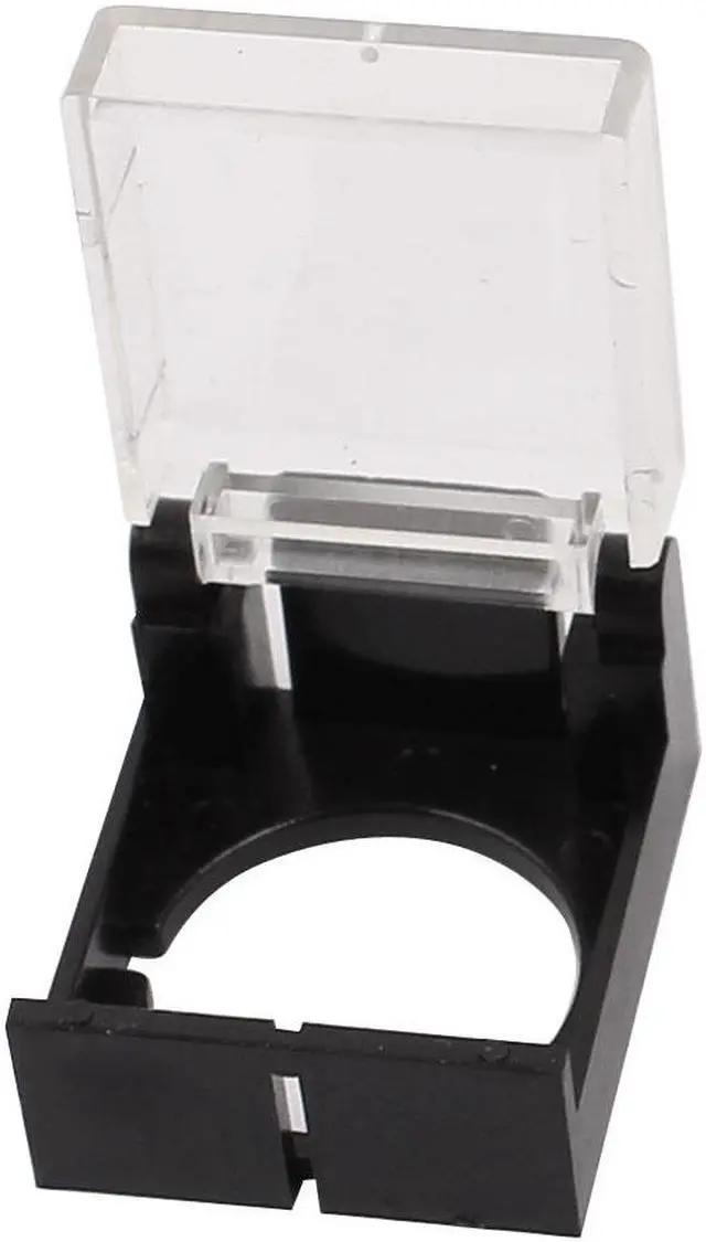 Main image of Square Black Clear Plastic Push Button Switch Protector Guard