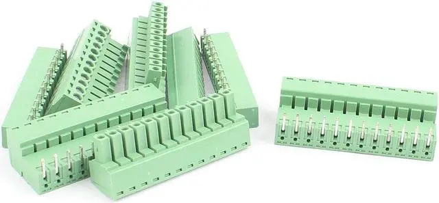Main image of 5 Pairs 3.81mm Pitch 12Pin Male to Female PCB Pluggable Terminal Block Connector