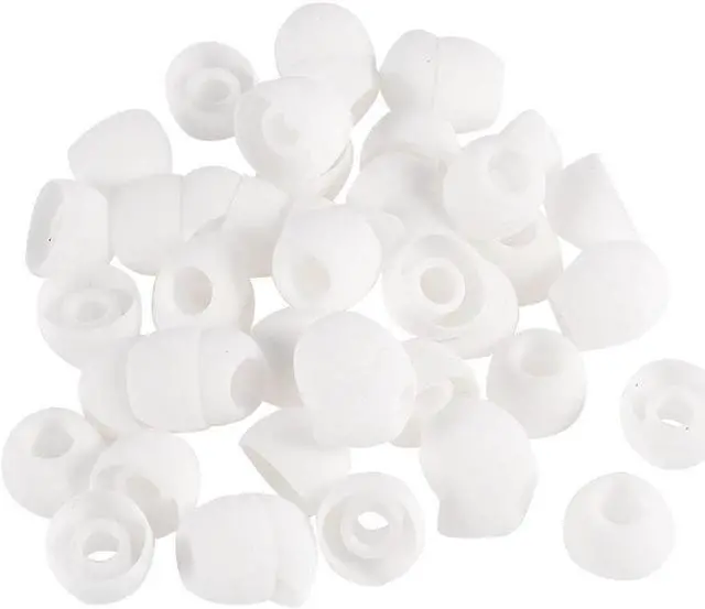 Main image of Unique Bargains Silicone in Ear Earphone Pad Earbud Cap Tip Cover Replacement White 50 Pcs