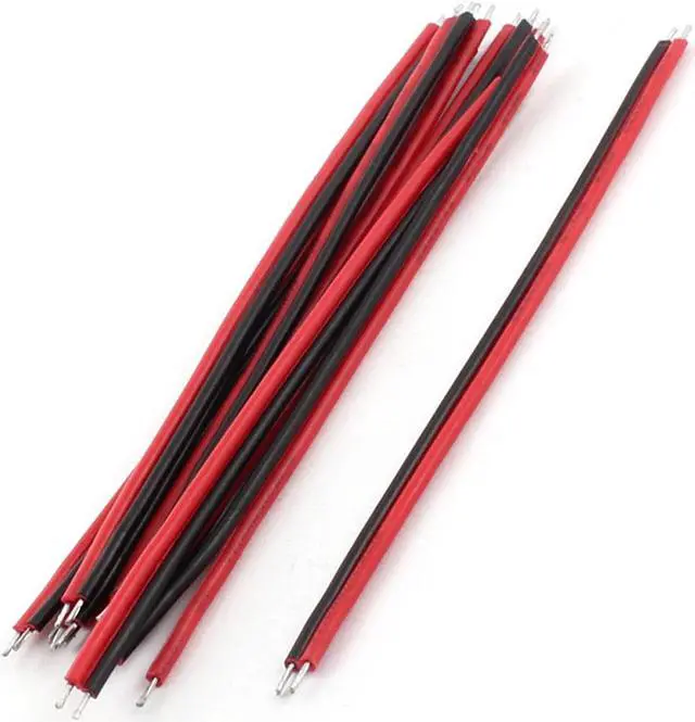 Main image of Unique Bargains 10 Pairs 10cm Dual Ends Tin-plated Jumper Wire Breadboard Testing Cable