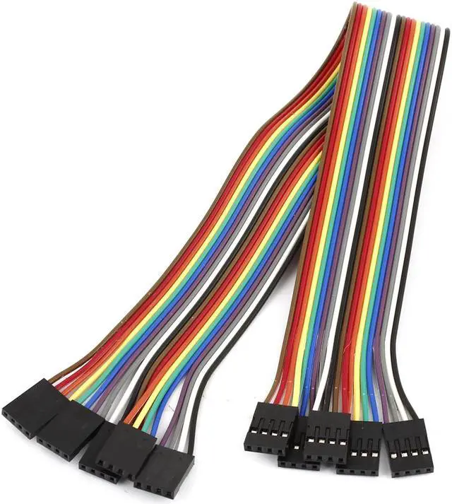 Main image of Unique Bargains 5 Pcs 20cm Long Female to Female Solderless Flexible Breadboard Jumper Cable