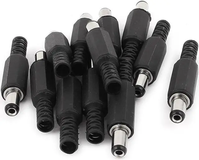 Main image of 5.5x2.1mm DC Male Connector Power Supply Ends Solder Adapter DIY DC Barrel Connectors Replacement 12pcs