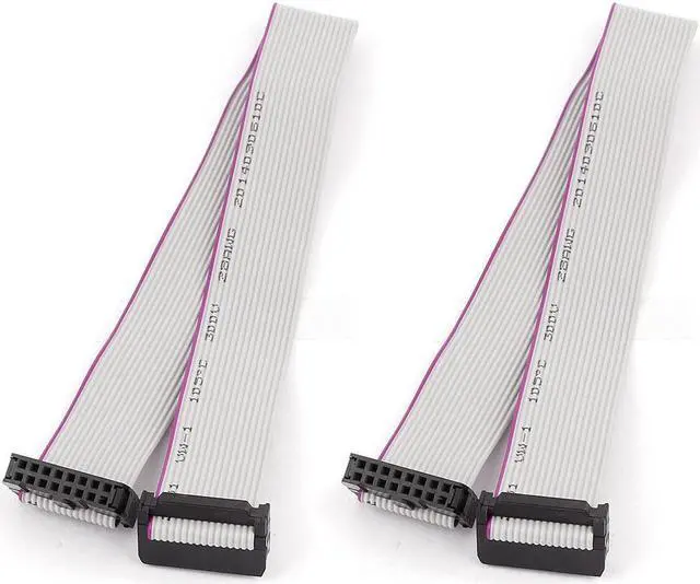 Main image of Unique Bargains 2pcs FC16P IDC 16-Pin Hard Drive Extension Wire Flat Ribbon Cable Connector 30cm