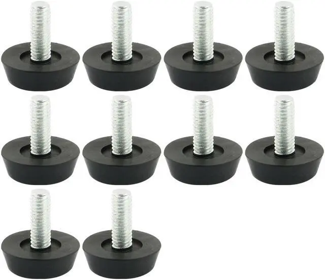 Main image of 10pcs M6x15mm Thread Table Desk Screw On Levelling Foot Feet 22mm Base