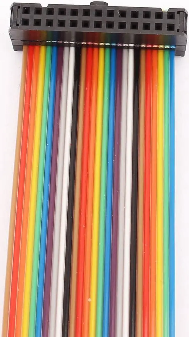 Alt view image 3 of 3 - 6PCS 2.54mm Pitch 26 Pin 26 Way F/F Rainbow IDC Flat Ribbon Cable Connector 15CM