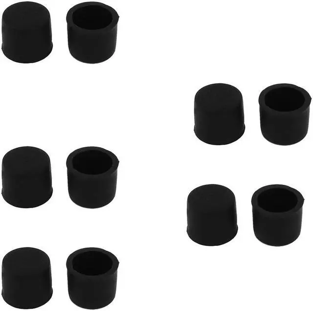 Main image of Unique Bargains 10 Pcs Black Silicone RCA Female Connector Dust Proof Cap Protector Cover