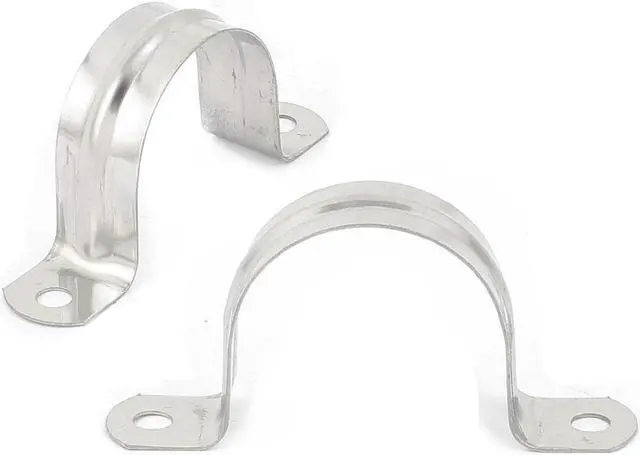 Alt view image 2 of 2 - 5 Pcs 40mm Diameter Stainless Steel U Shaped Saddle Clamp Tube Pipe Clip