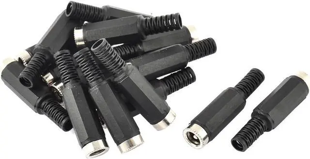Main image of Unique Bargains 15pcs 5.5mm x 2.1mm Plastic Female DC Power Inline Plug Socket Coupler Adapter