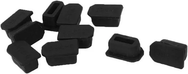 Main image of 10 Pcs Black Rubber Anti Dust Cover Cap Protector for IEEE 1394 6P Female Port