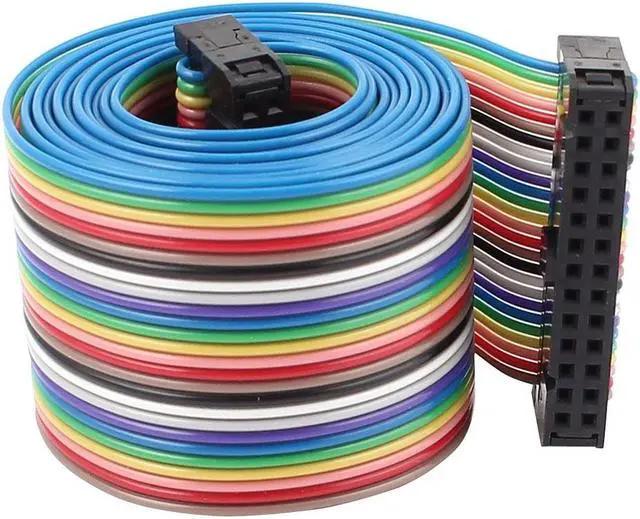 Main image of 2.54mm Pitch 26 Pin 26 Way F/F Rainbow IDC Flat Ribbon Cable Connector 118cm