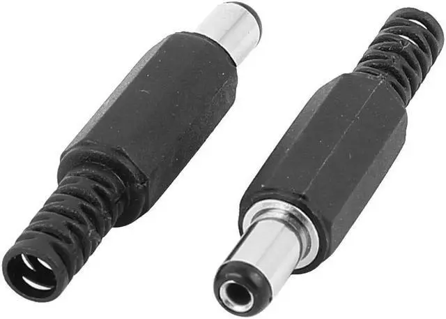 Alt view image 2 of 2 - 10 Pcs 5.5mmx2.1mm Male Plug DC Power Jack Connector Socket Adapter Black
