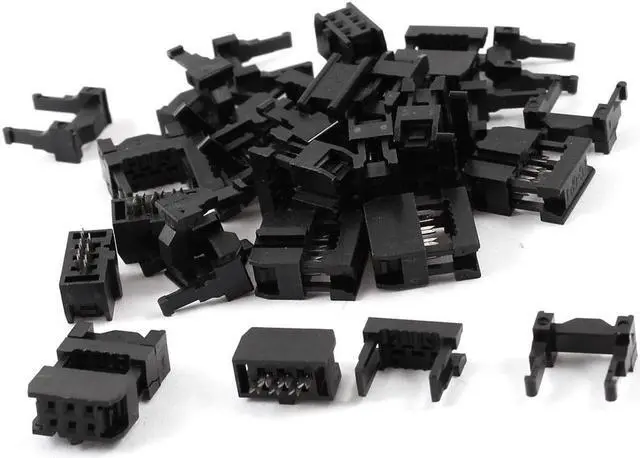 Main image of Unique Bargains 15 Pcs IDC FC-6 Connector Straight 6 Pins Female Header 2.54mm Pitch
